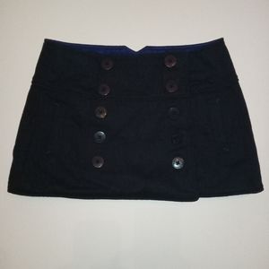 American Eagle Wool Blend Wrap Button y2k Low Rise Mini Skirt 2